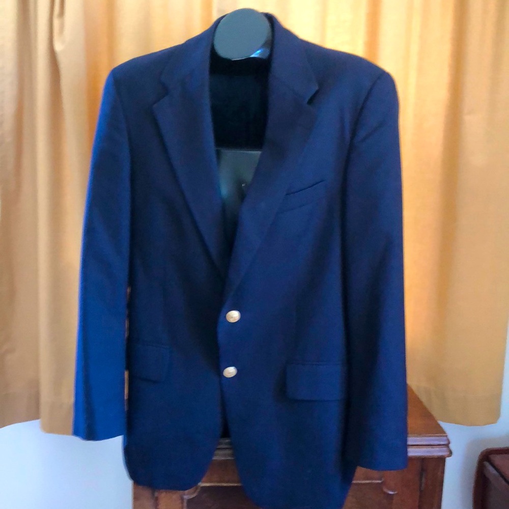 $295 Polo University Club Ralph Lauren Navy Wool Blazer Men’s 39R vintage
